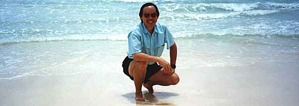 Lorrin at a beach in Hawaii.