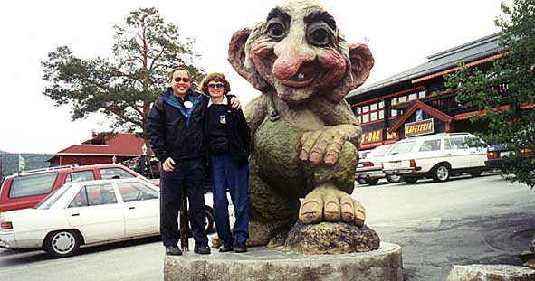 Lorrin and Nina in Dombas, Norway.