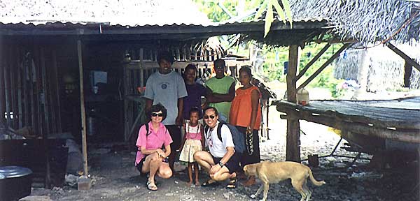 Lorrin and Nina on Fanning Island, Kiribati.